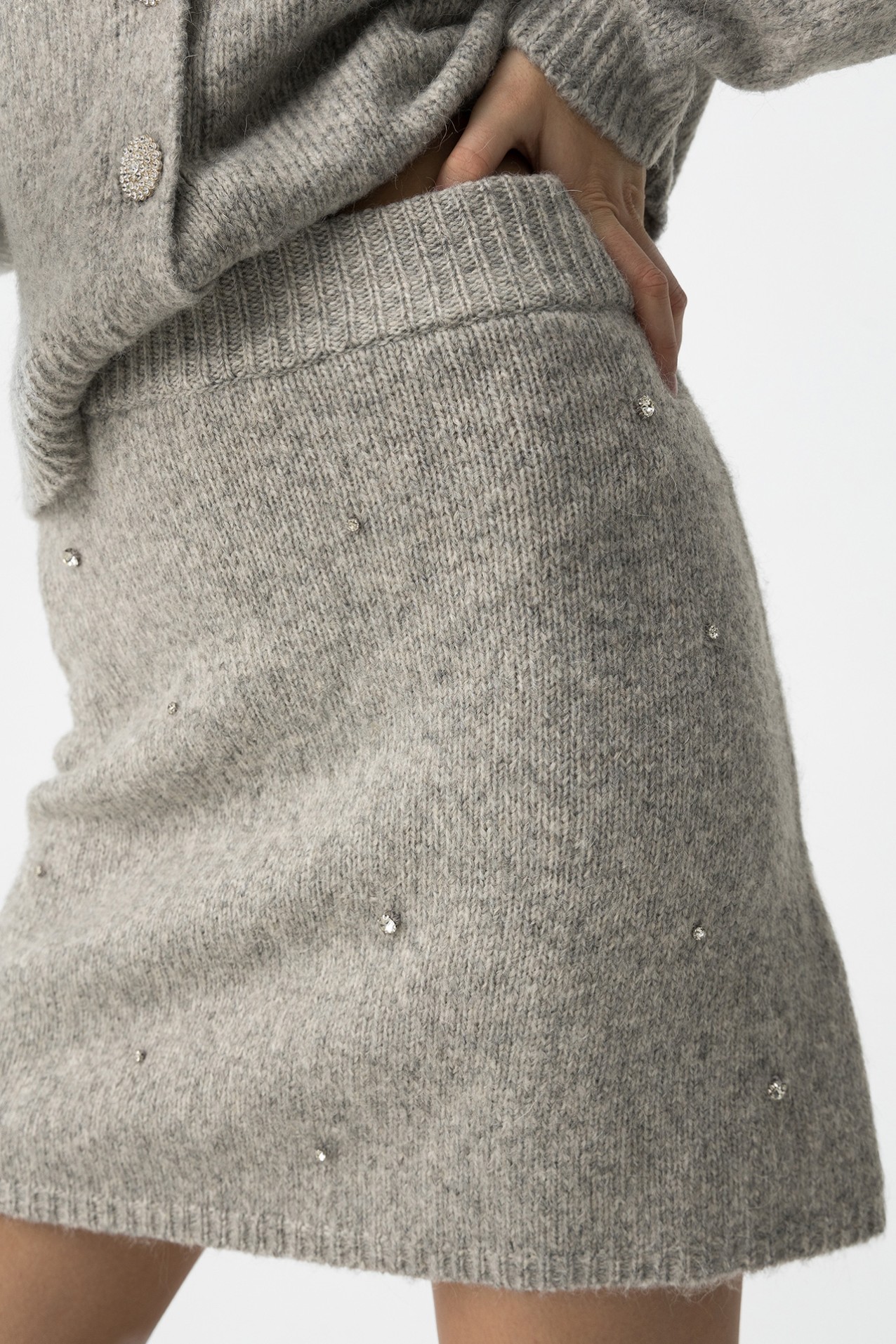 Knit Skirt with Jewels