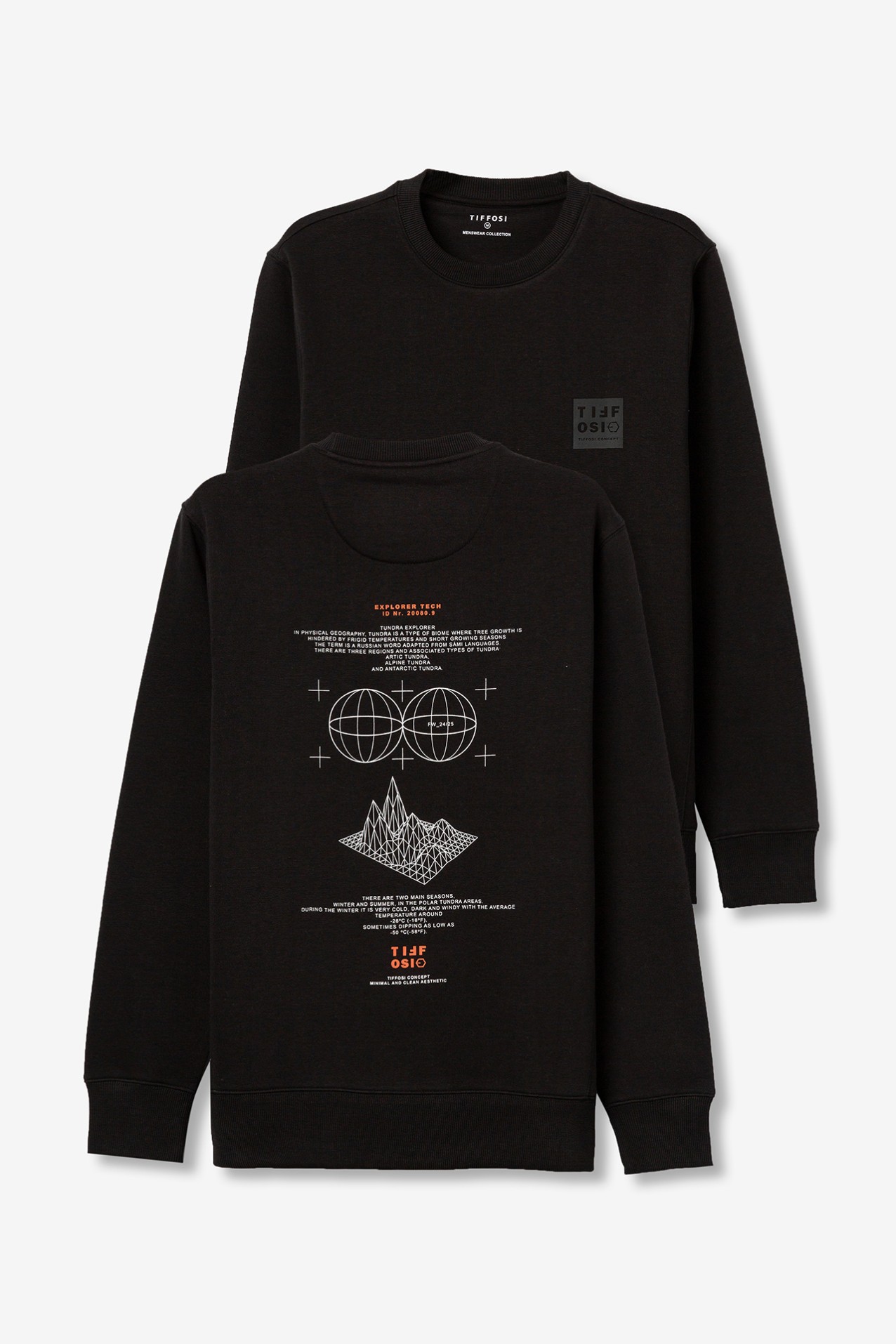 Sudadera con Espalda Estampada y Relieve