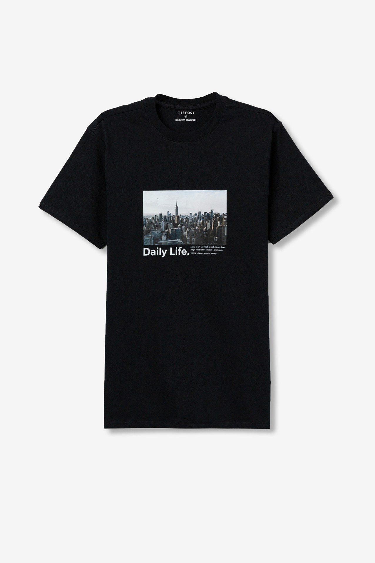 T-shirt com Fotografia Estampada