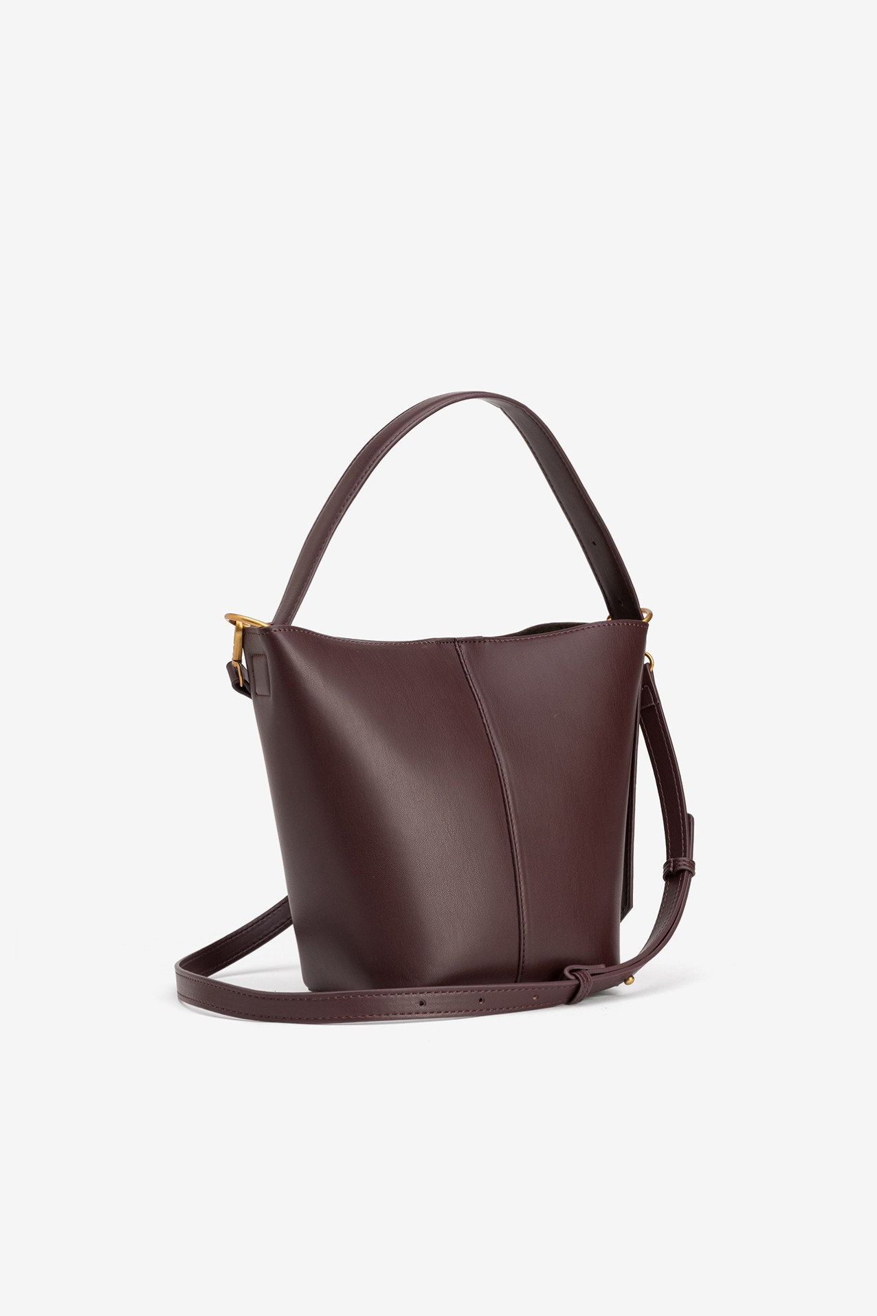 Chic Burgundy Bucket Bag