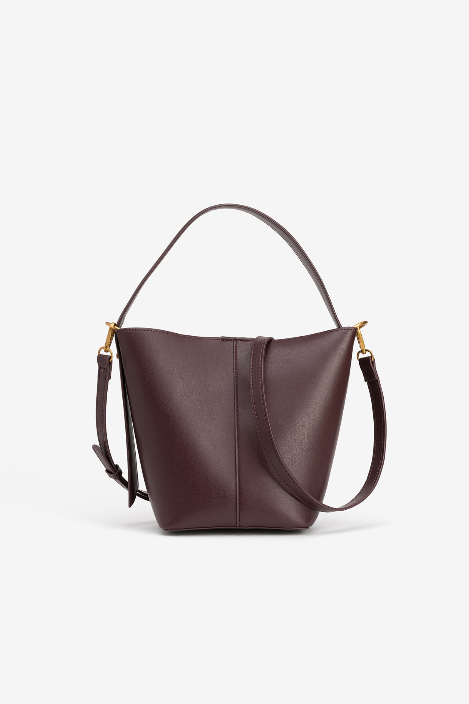 Chic Burgundy Bucket Bag