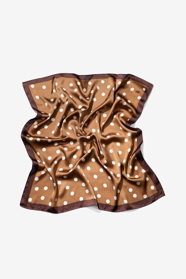 Brown Polka Dot Scarf