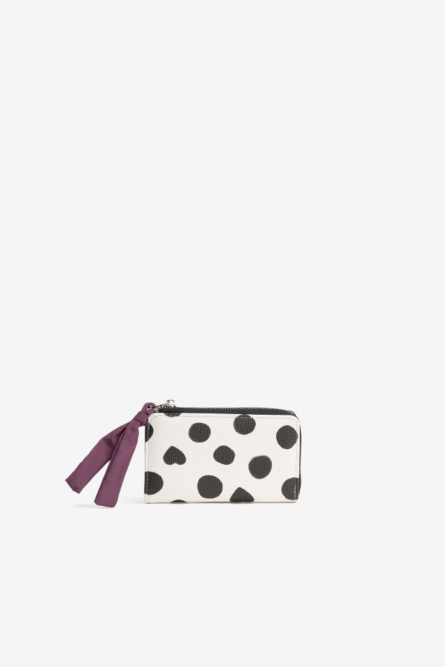 Beige Polka Dot Wallet