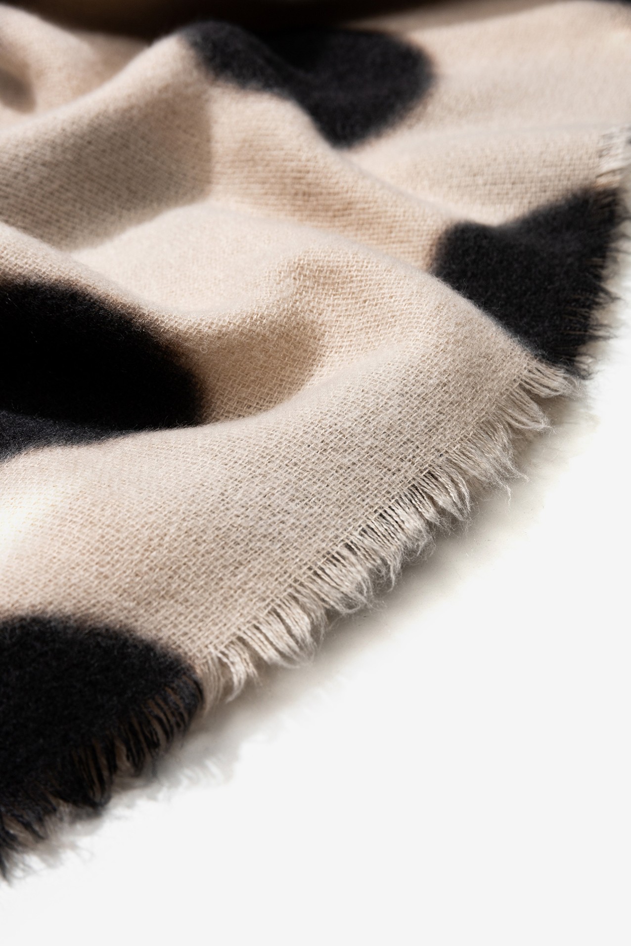 Polka Dot Fringe Scarf