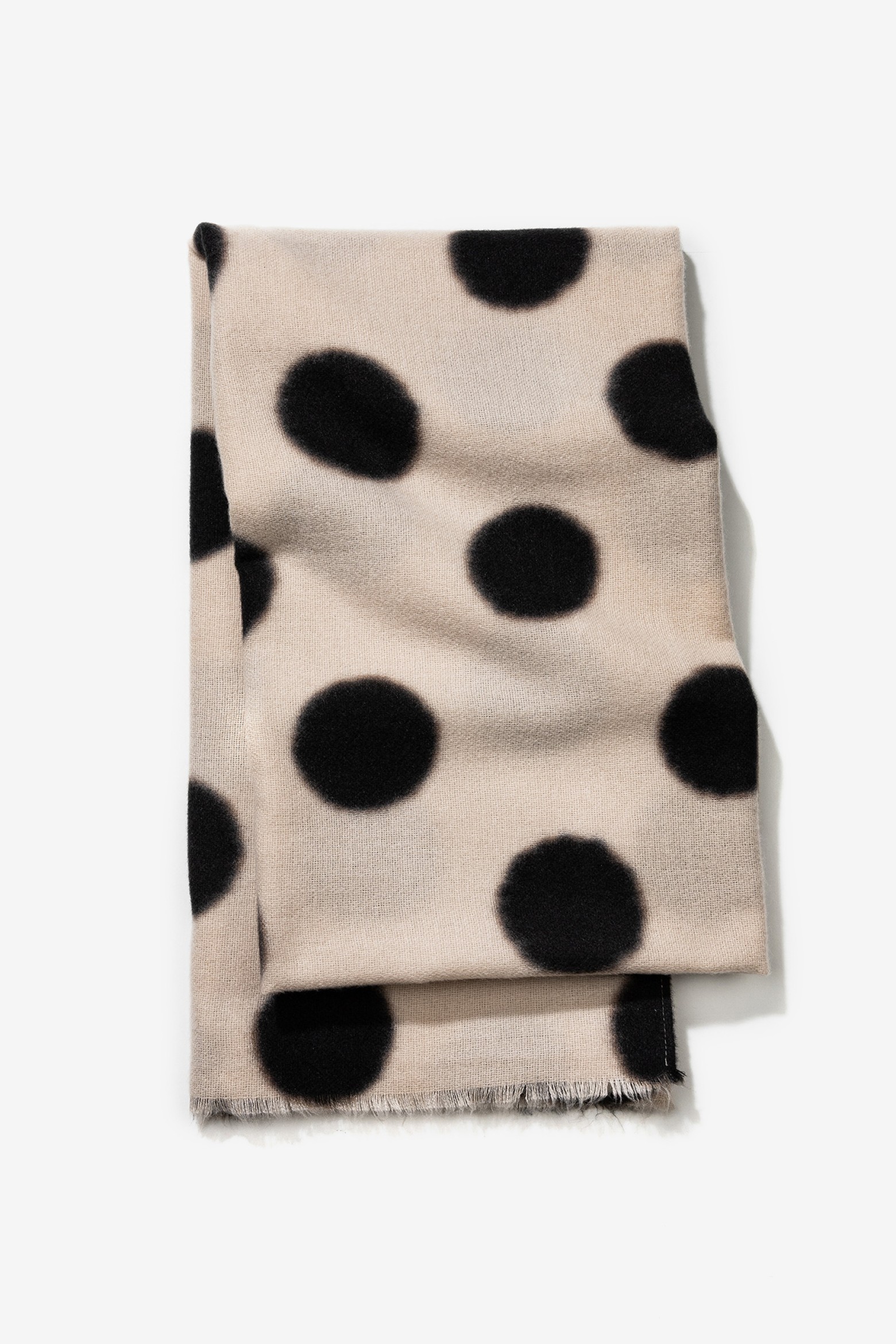 Polka Dot Fringe Scarf