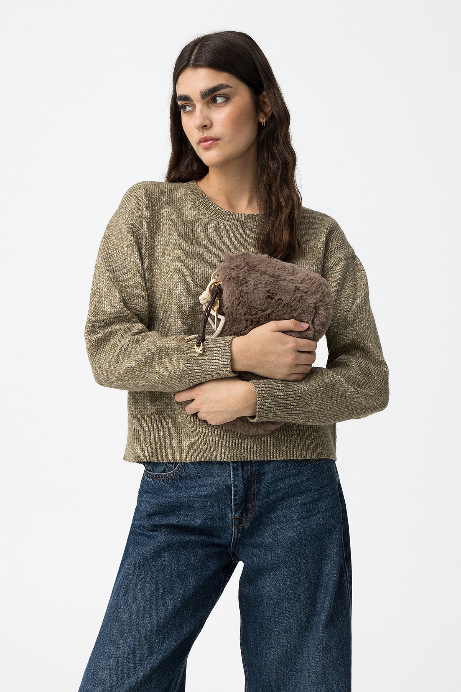 Metallic Sweater with Wool