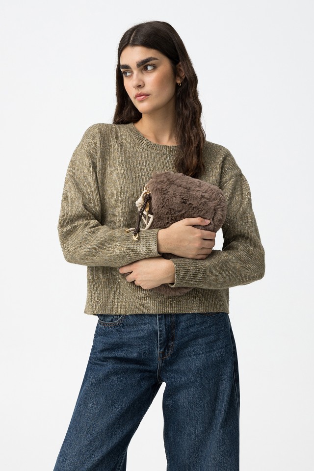 Metallic Sweater with Wool