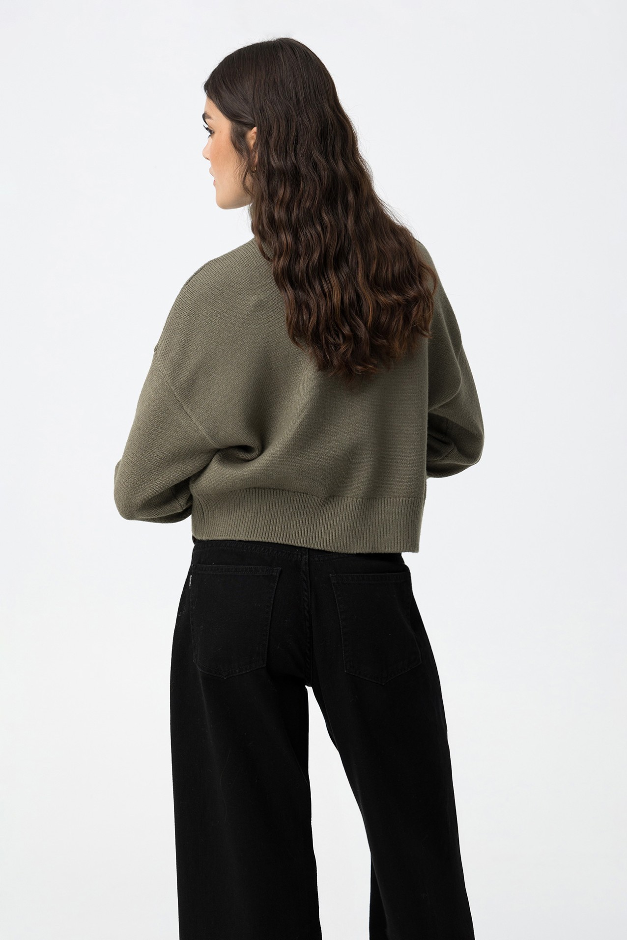 Relaxed Sweater with Front Seam