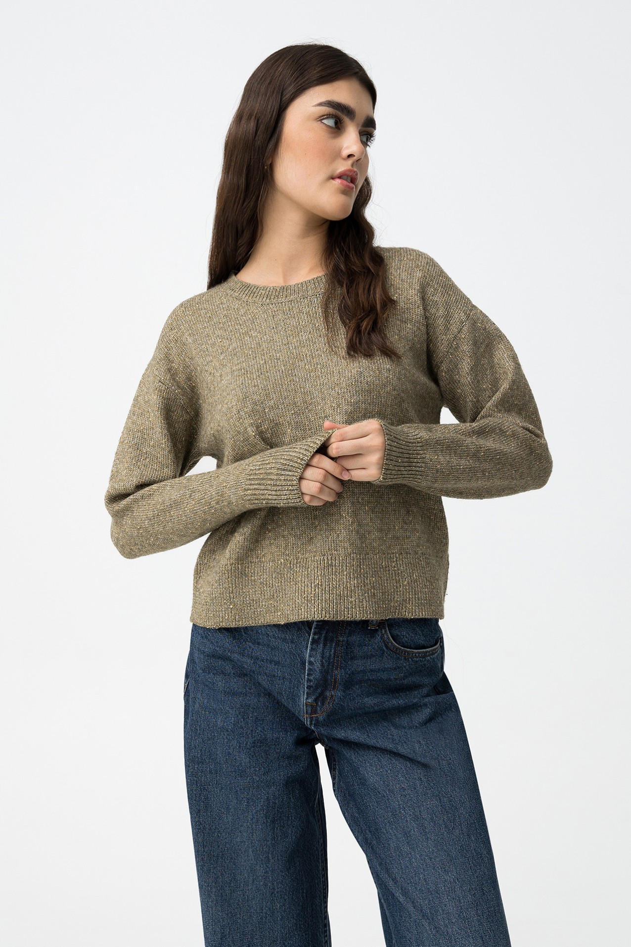 Metallic Sweater with Wool