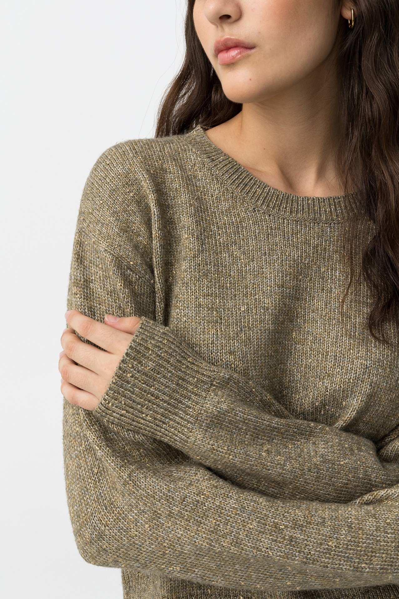 Metallic Sweater with Wool
