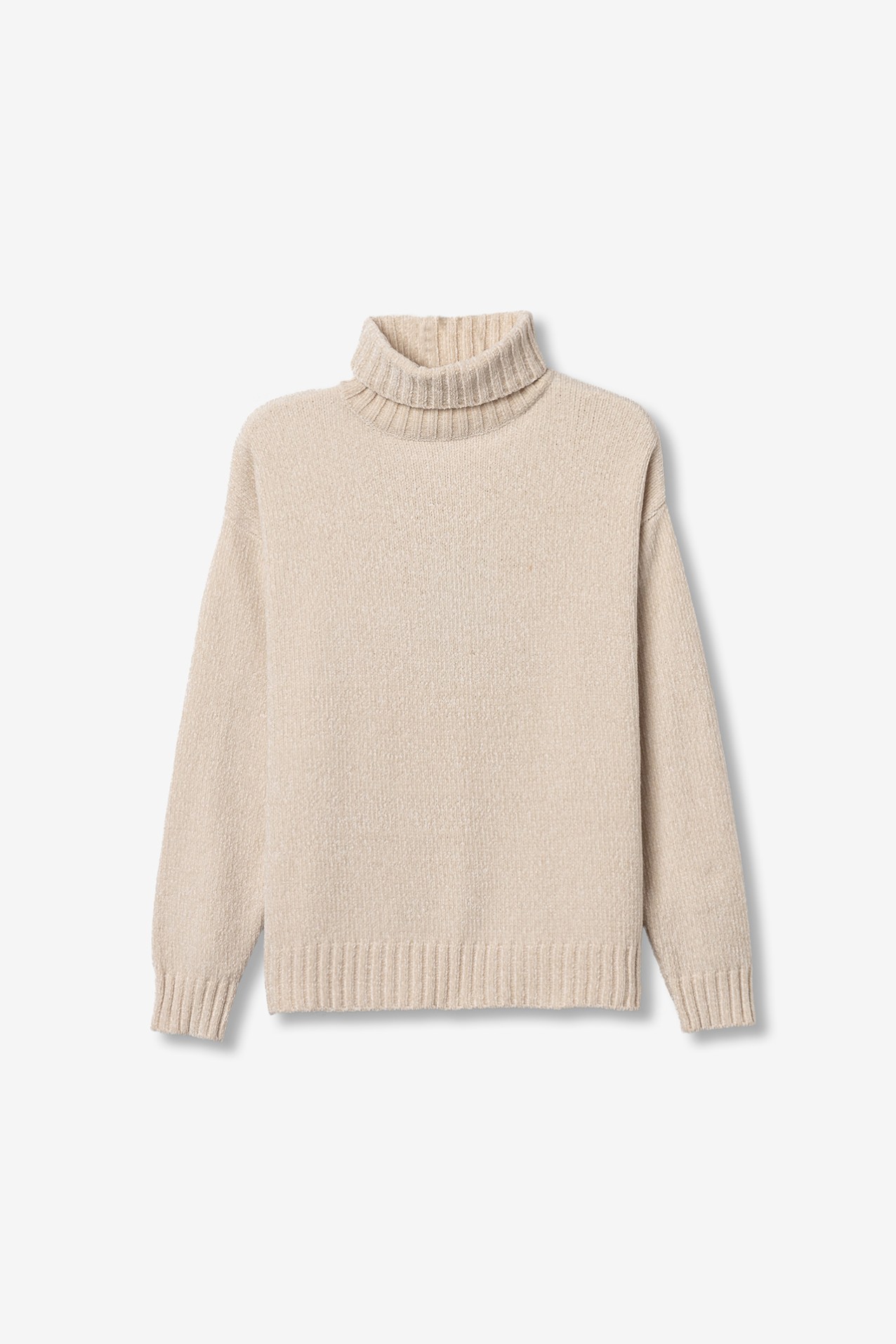 Camisola Tricotada Bege-claro