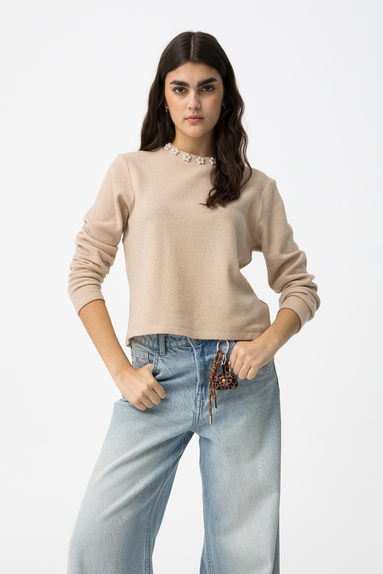 Camisola de Malha com Aplicaes