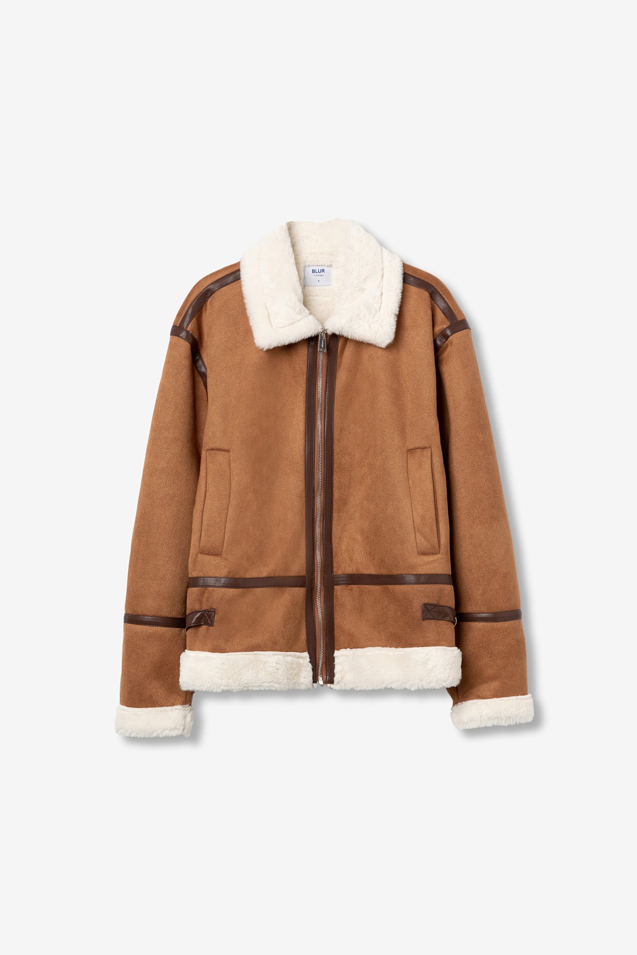 Abrigo Relaxed con Efecto Ante