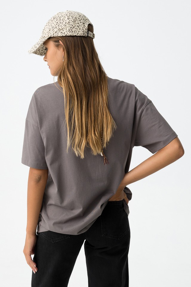 T-shirt Oversized Estampado Mensagem