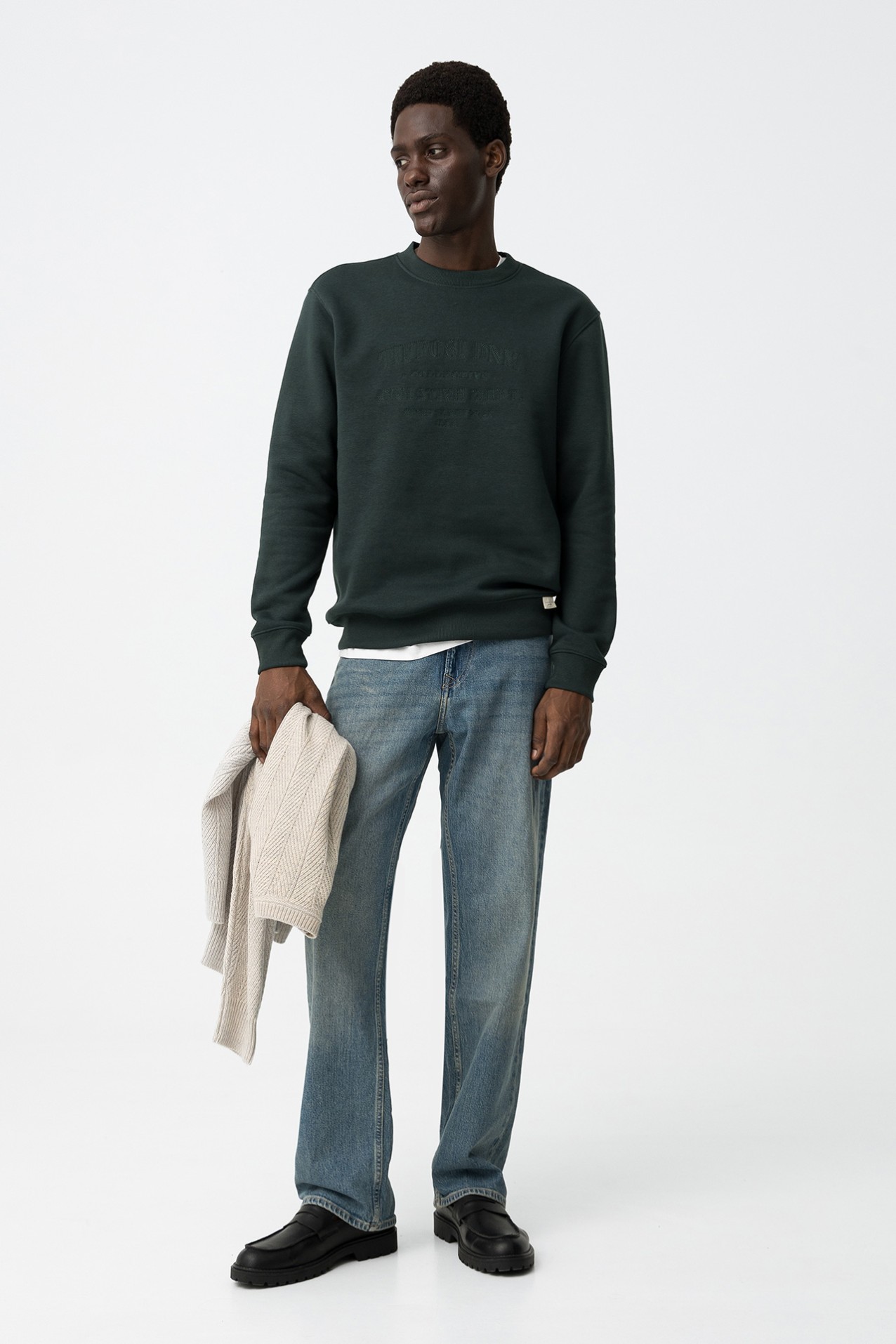 Sweatshirt com Bordado Frontal