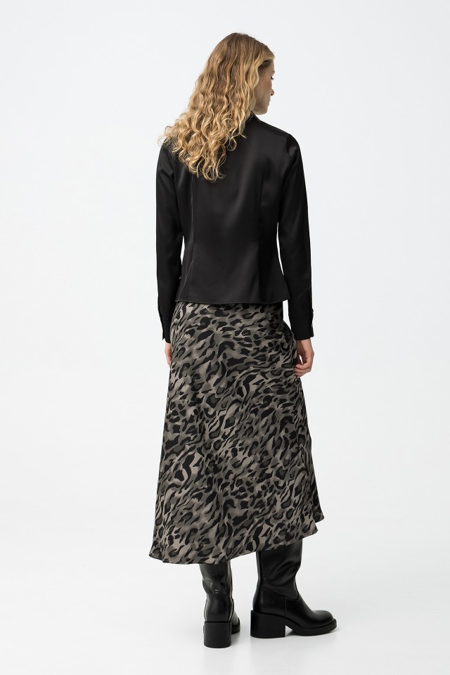 Saia Midi Animal Print Saia Midi Animal Print