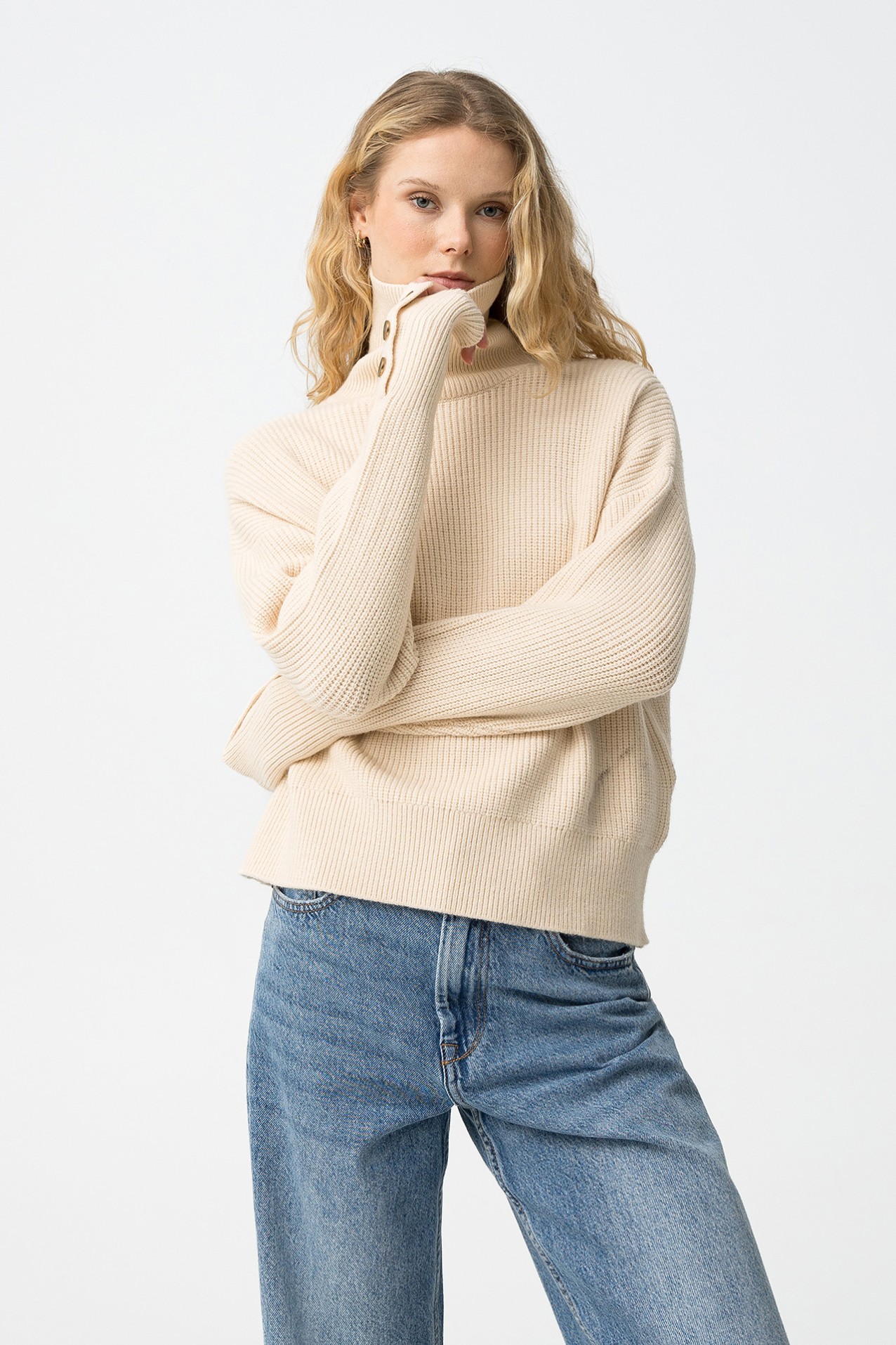 Sweater With Decorative Buttons