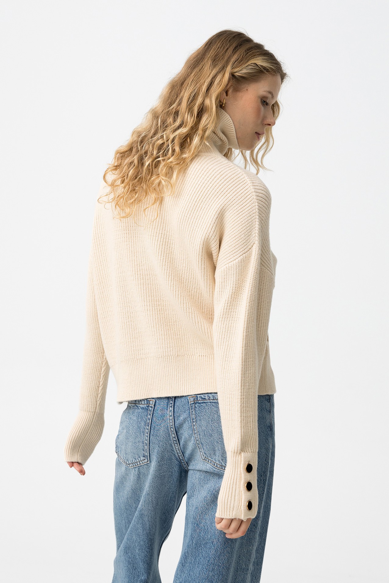 Sweater With Decorative Buttons