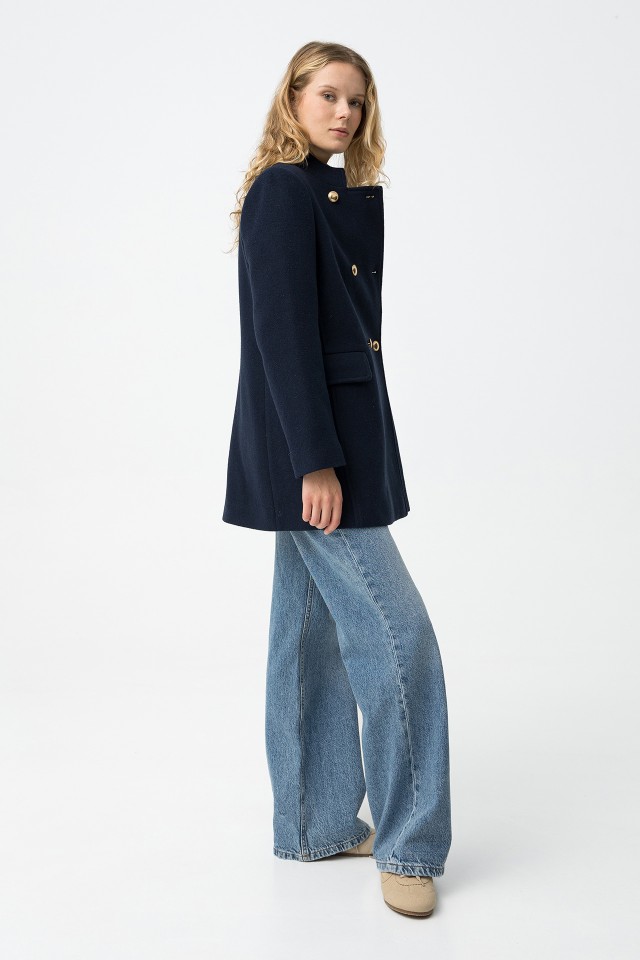 Abrigo Slim Fit con Lana