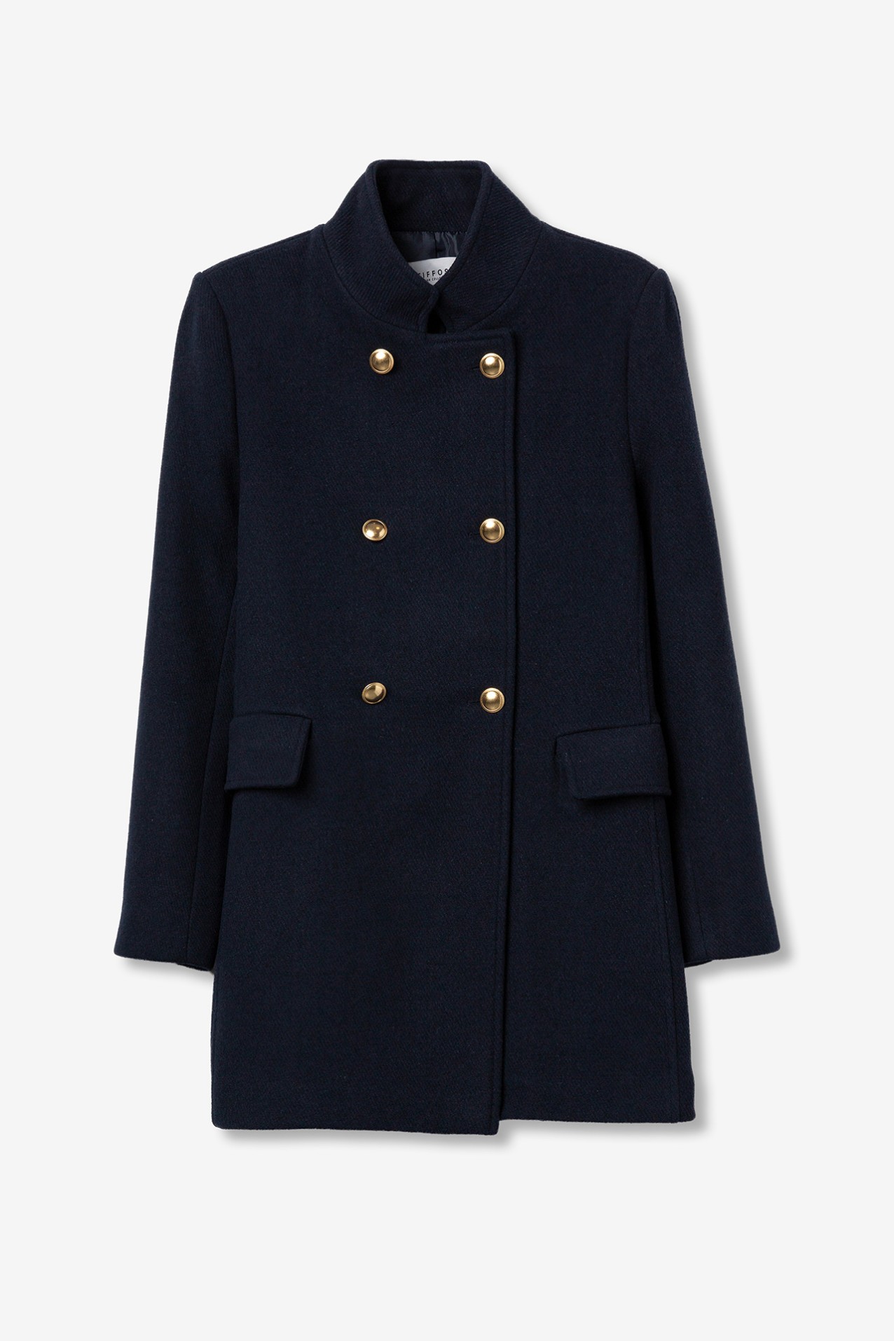 Slim Fit Coat with Wool