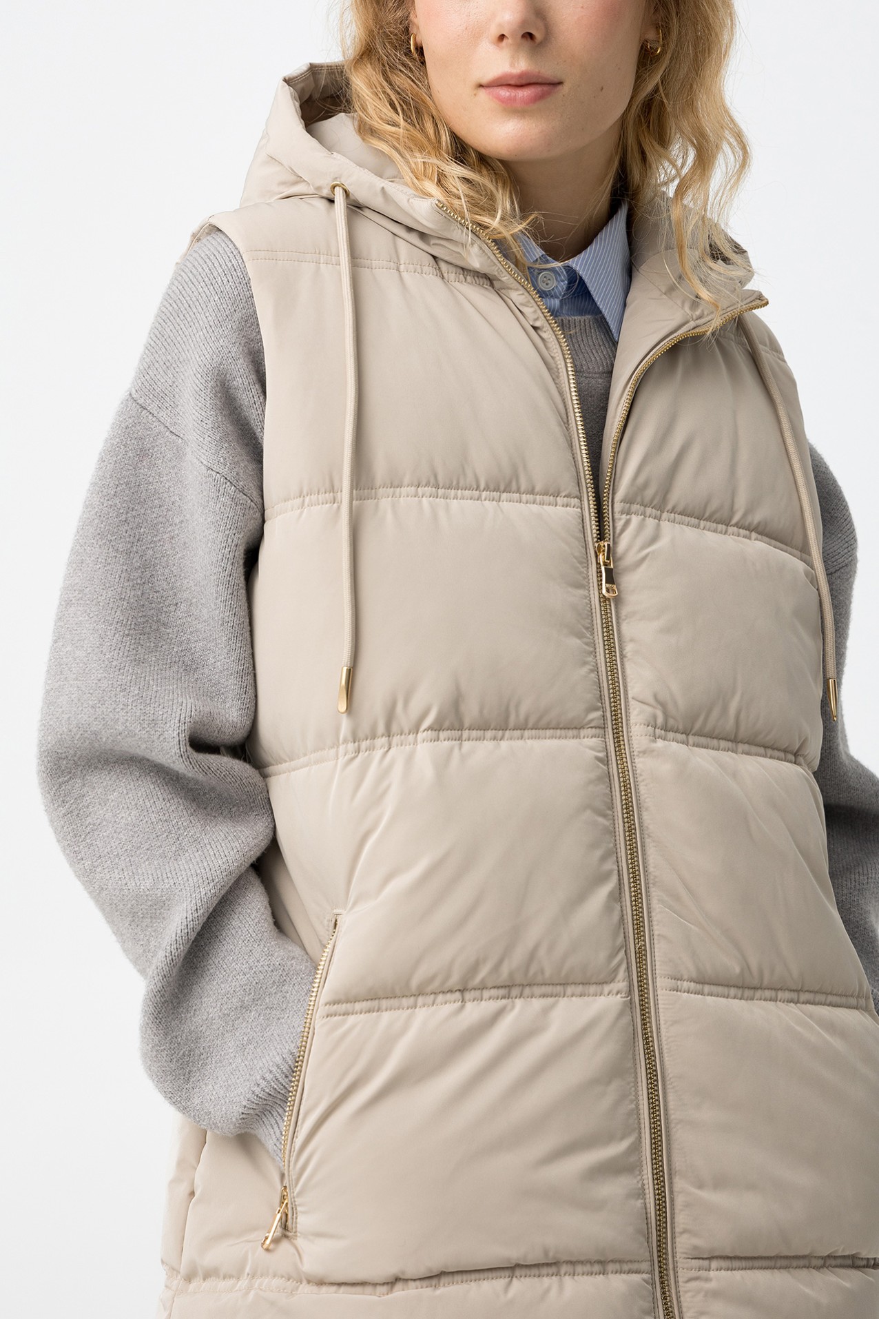Quilted Vest with Hood