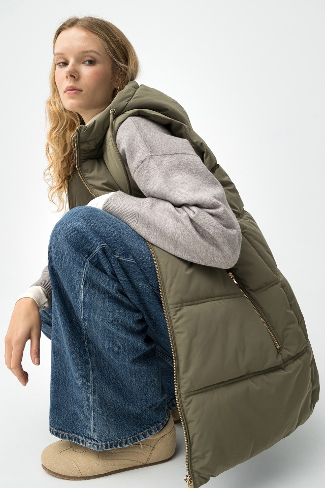 Quilted Vest with Hood
