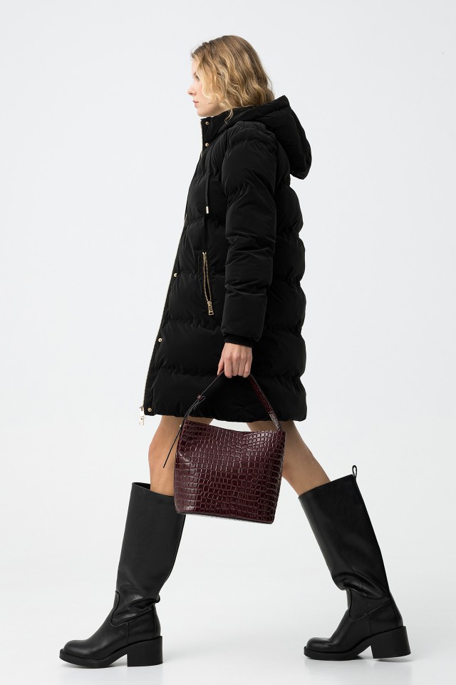 Long Black Puffer Coat