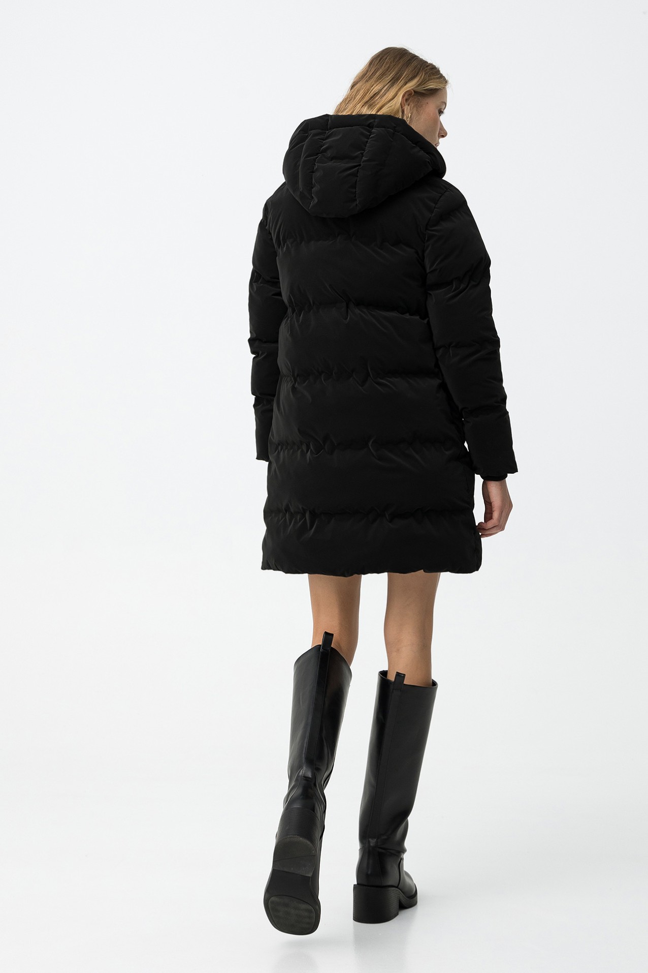 Long Black Puffer Coat