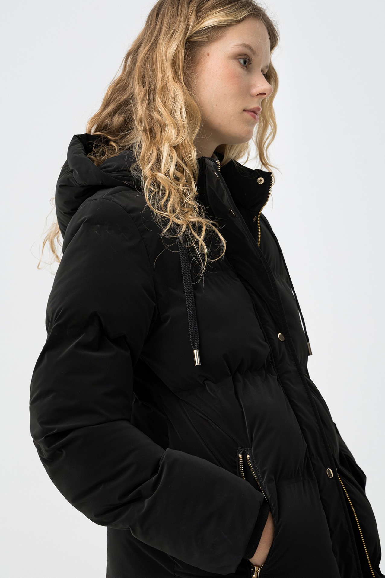 Long Black Puffer Coat