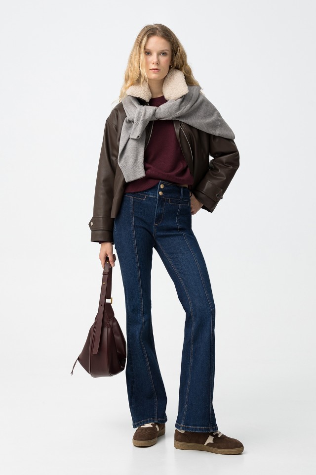 High-Waisted Flare Jeans