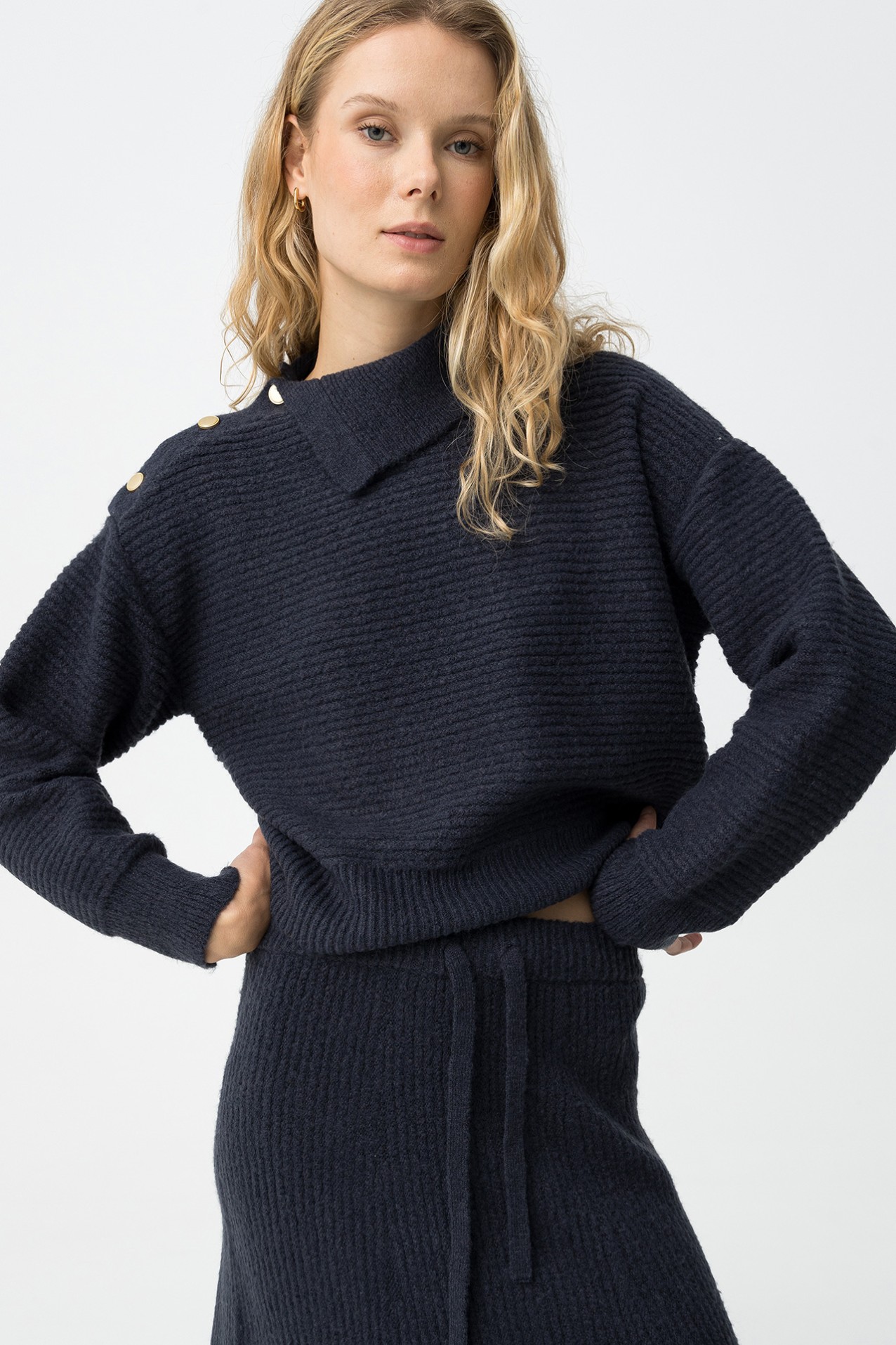 Navy Knit Sweater