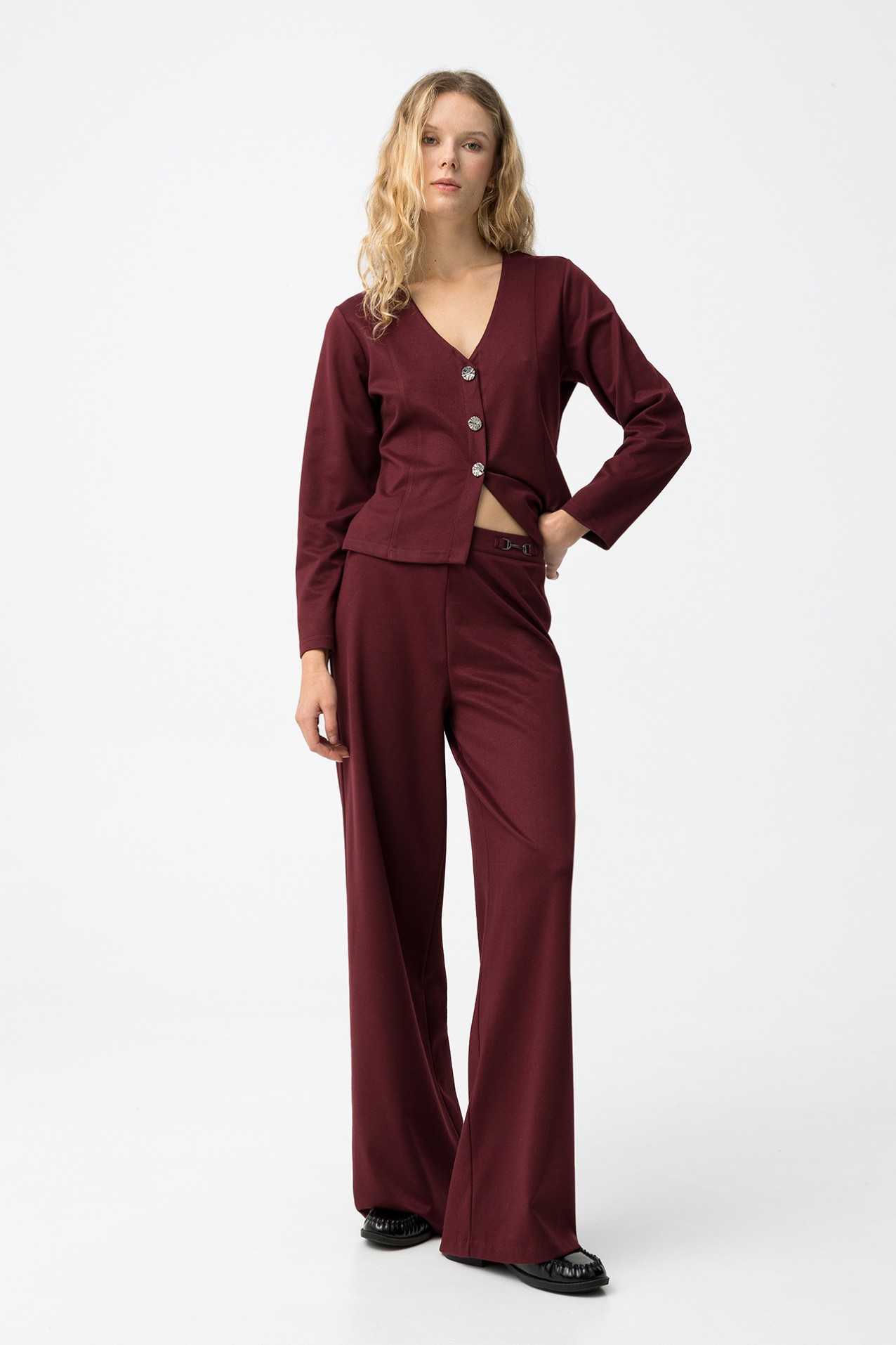 Pantalones Vino Elegantes