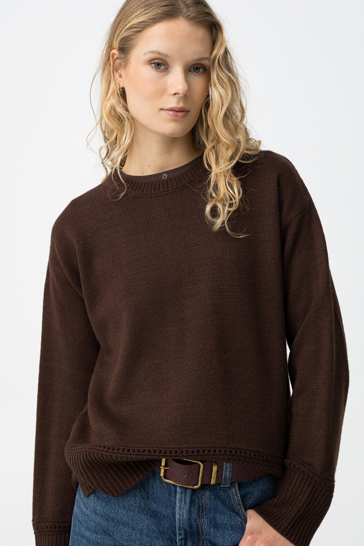 Brown Knit Sweater