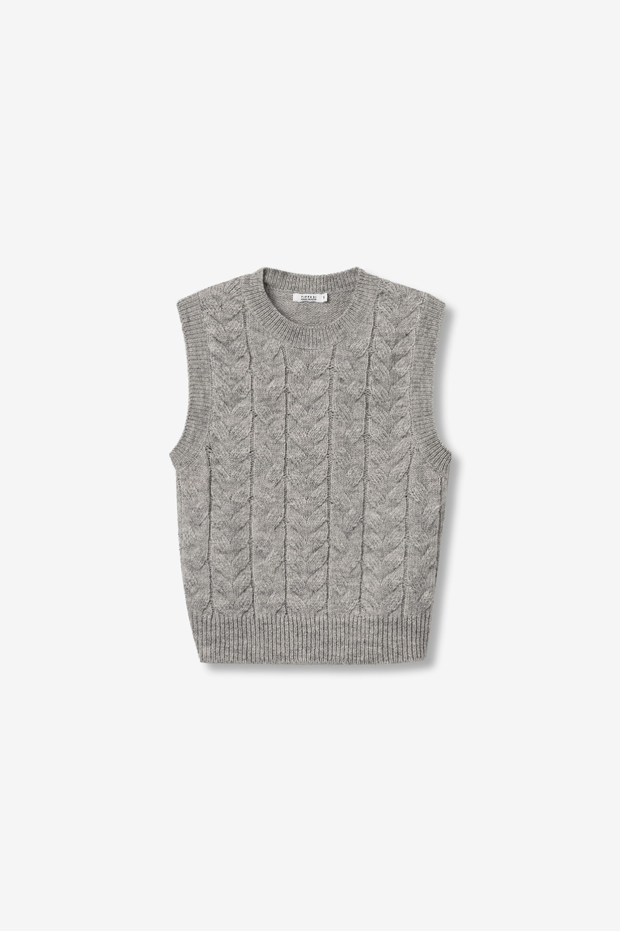 Chaleco de Punto con Trenzado