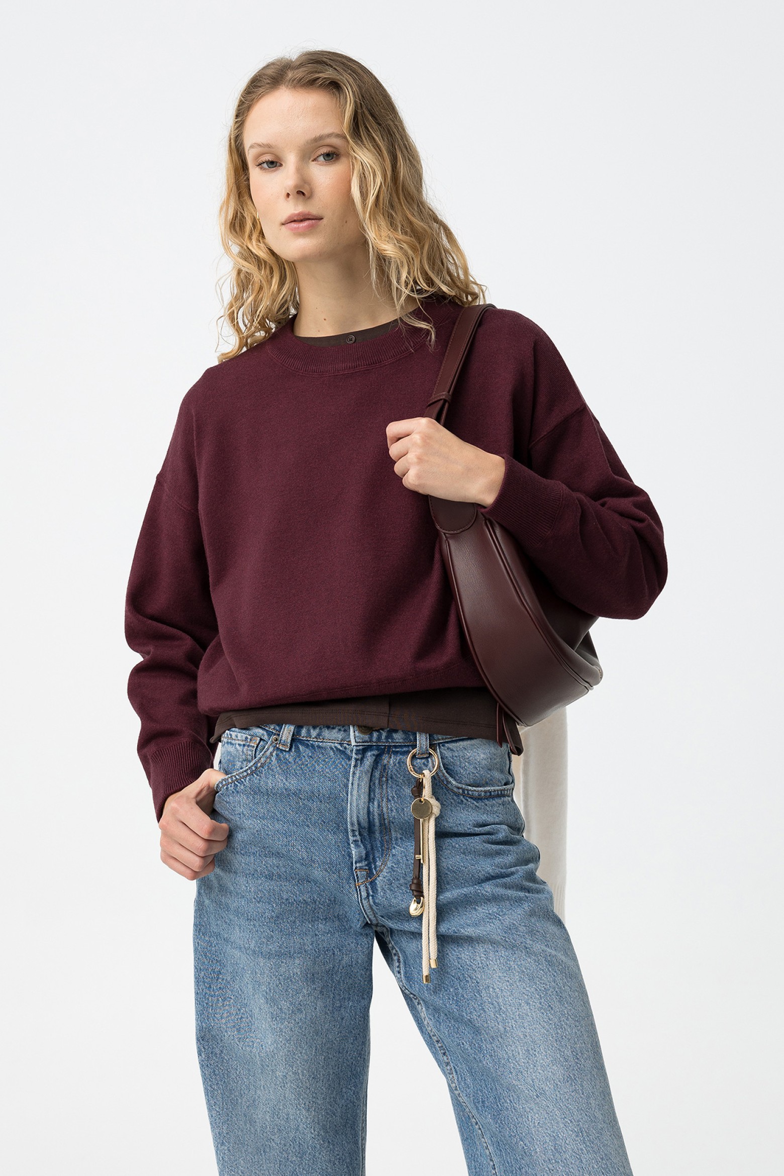 Burgundy Knit Sweater