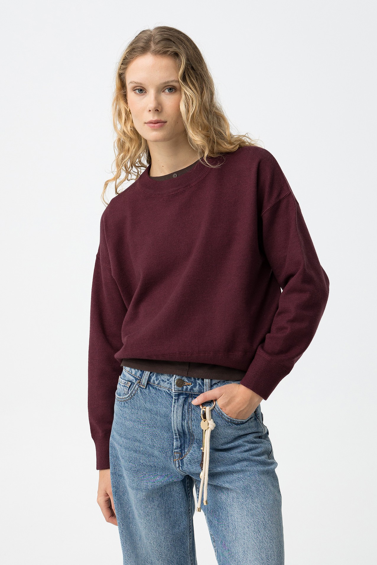 Burgundy Knit Sweater