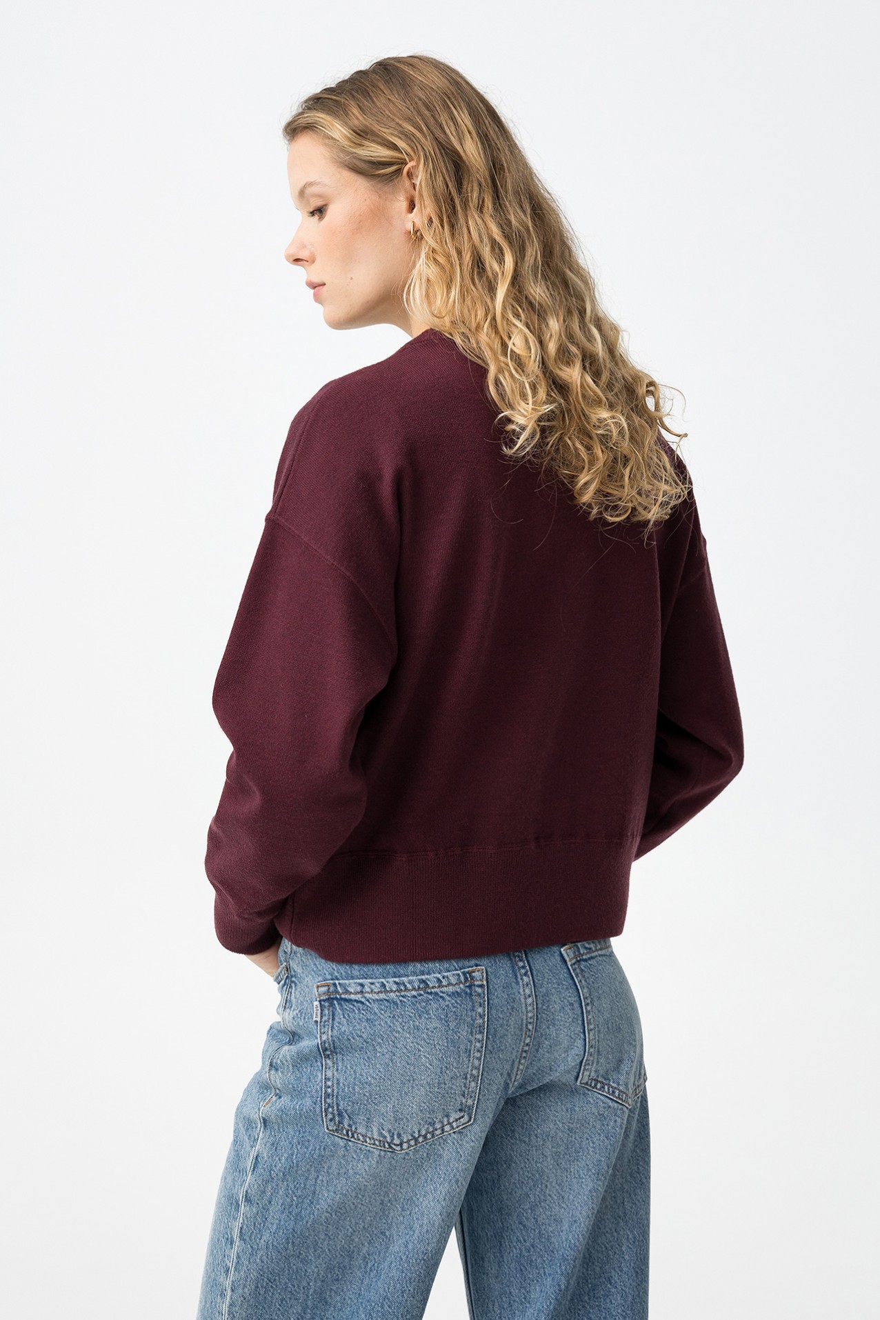Burgundy Knit Sweater