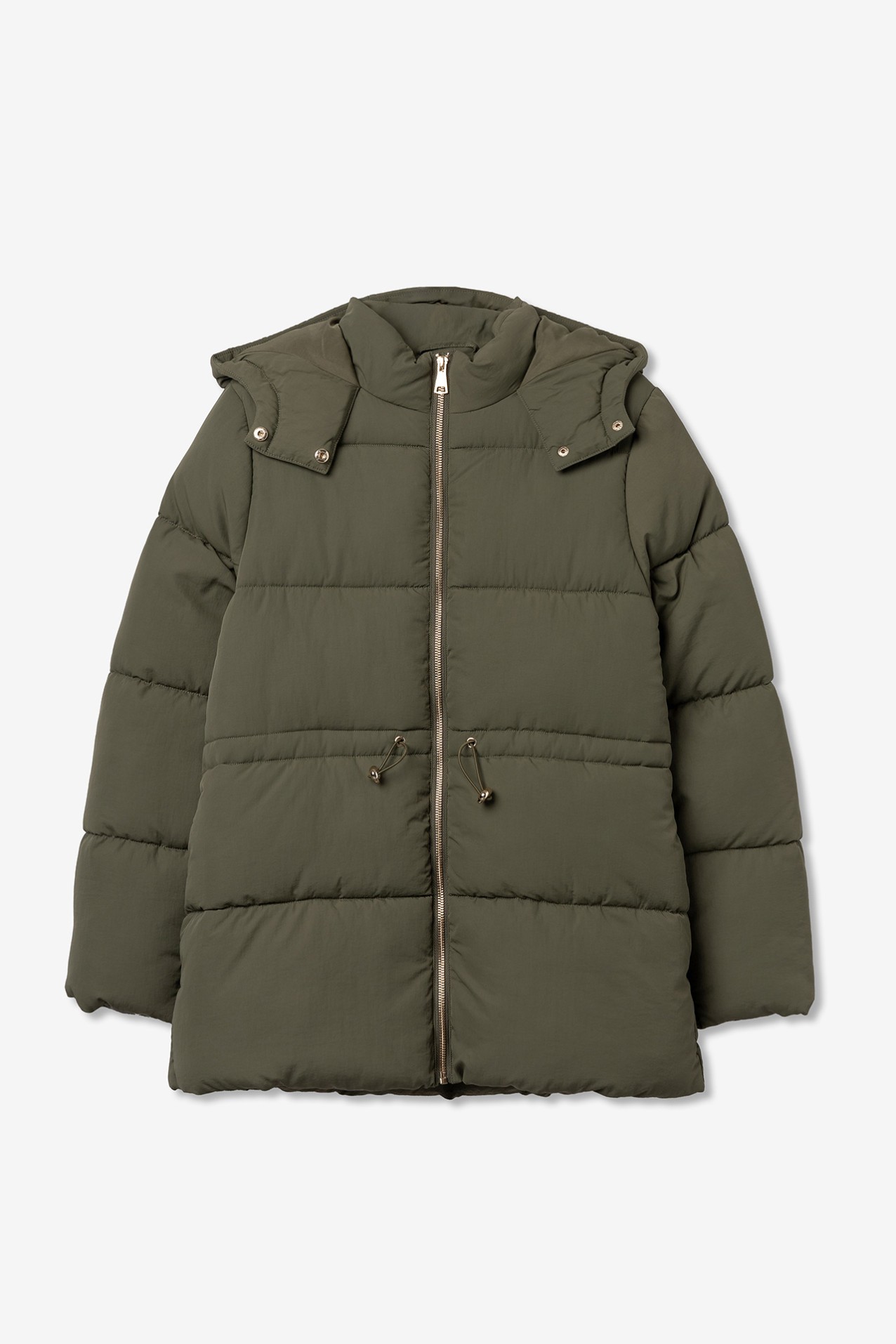Green Padded Hooded Jacket