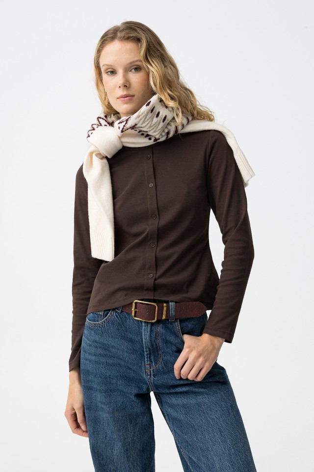 Camiseta Manga Larga Chocolate