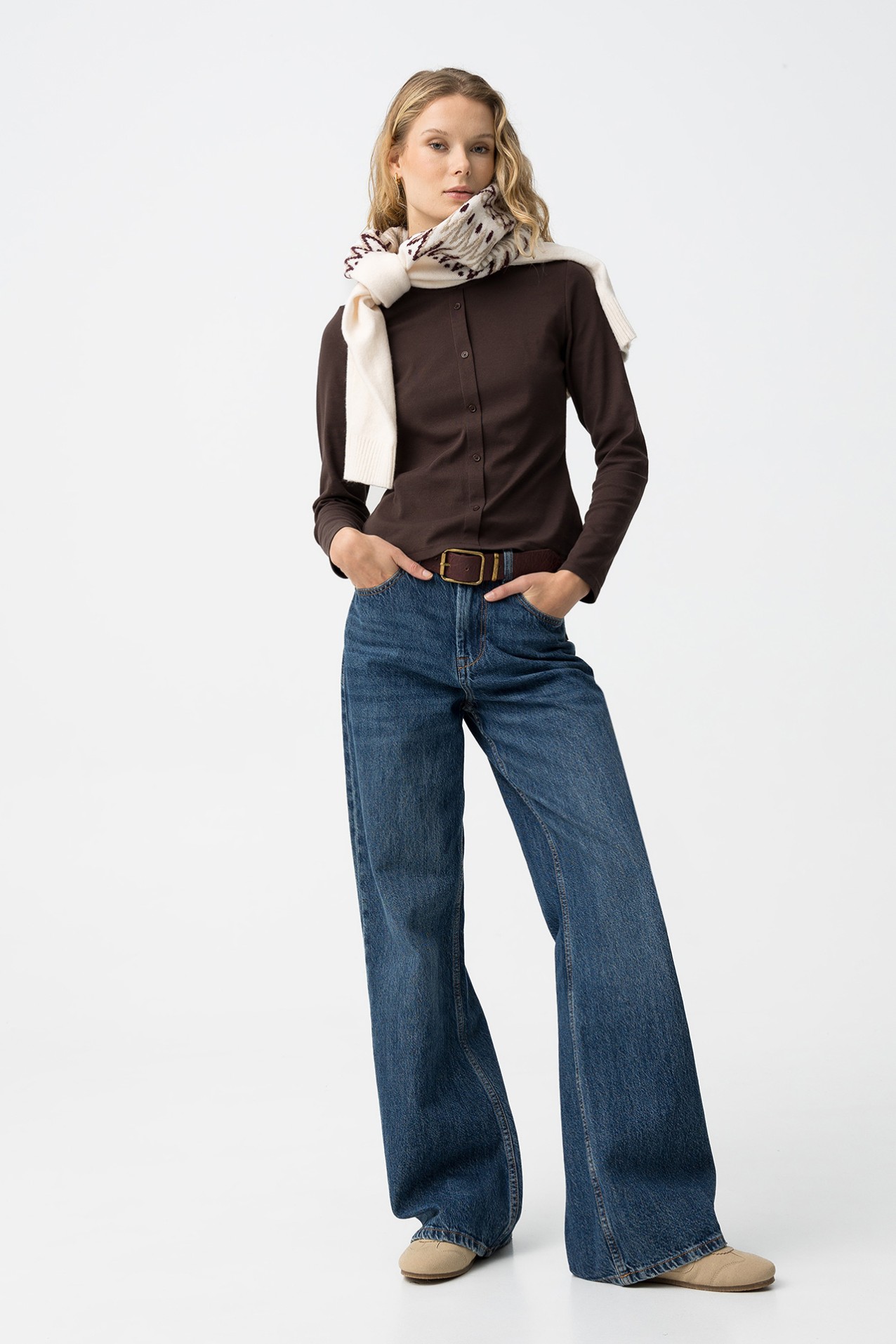 T-shirt Manga Comprida Chocolate