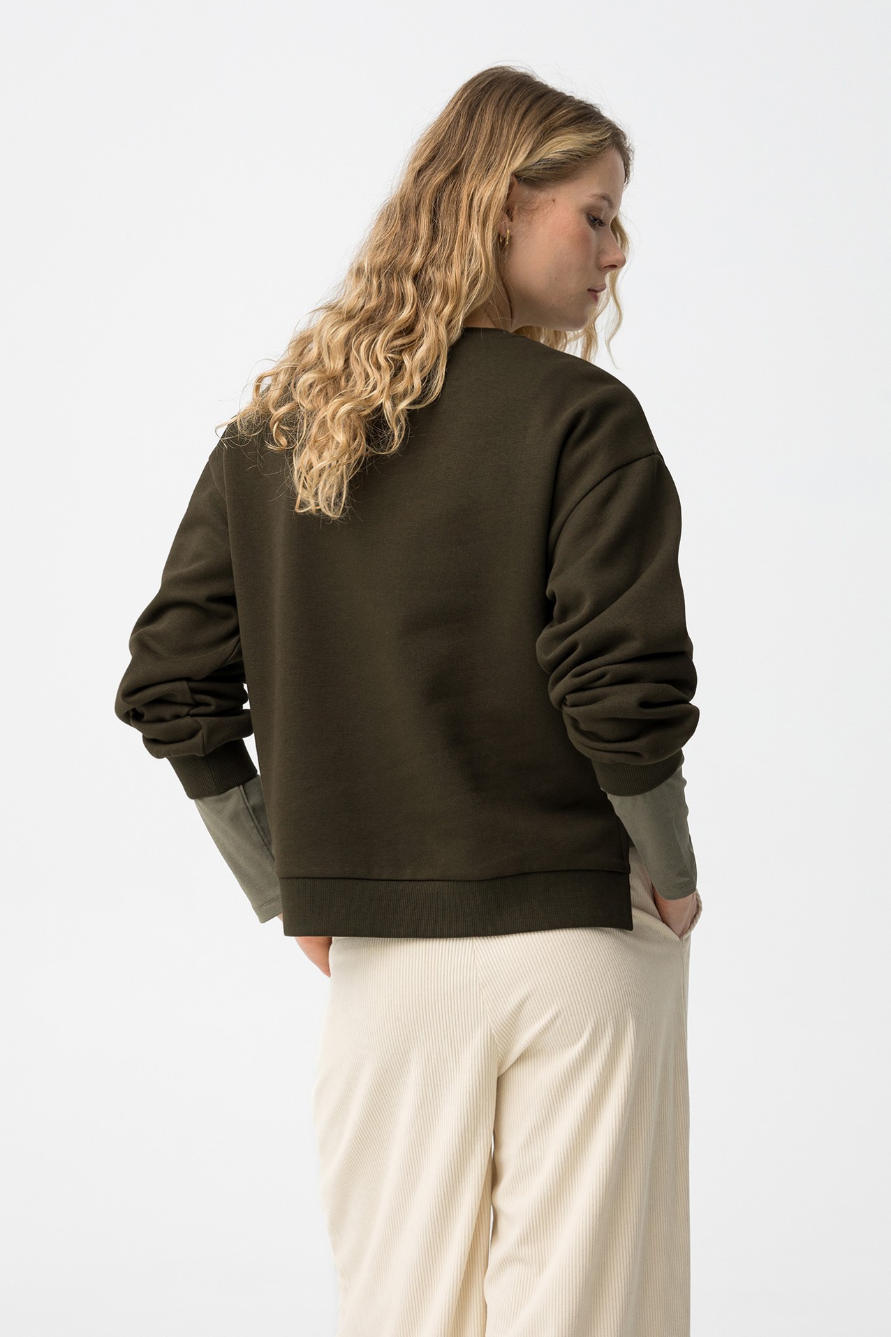 Sudadera verde bohemia