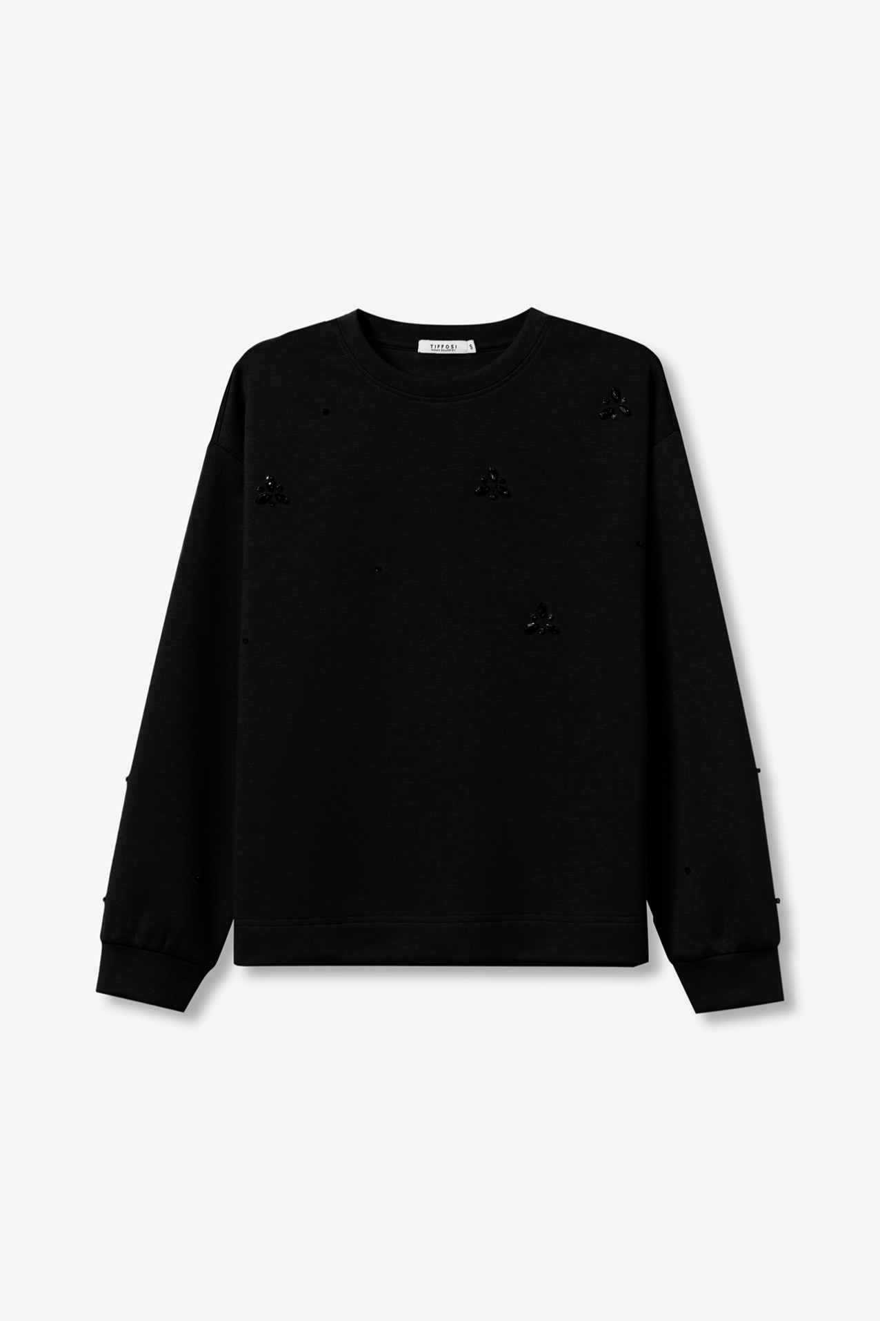 Sudadera negra con detalles