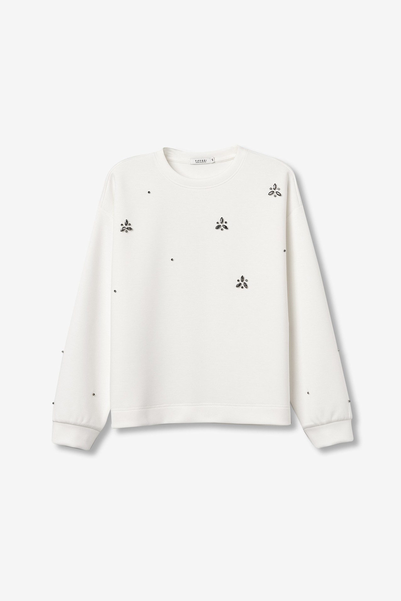 Sudadera Blanca Detallada