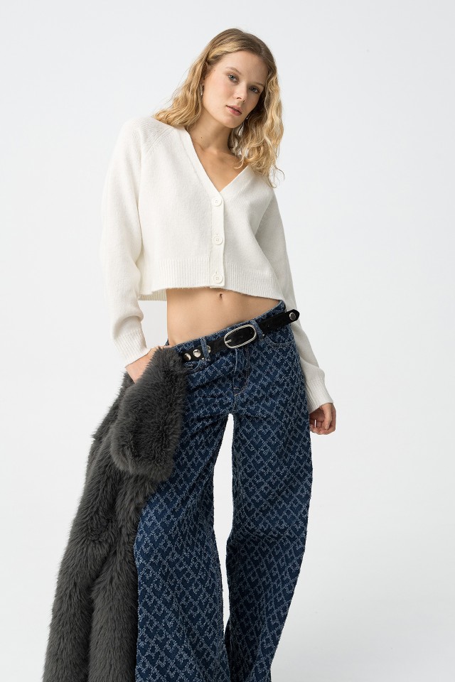 Cardigan Bege Tricotado