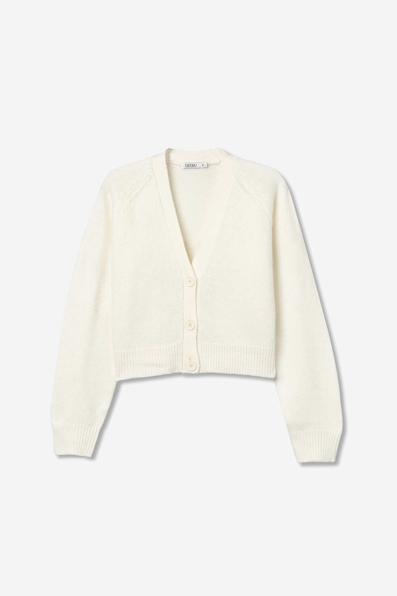 Beige Cropped Cardigan