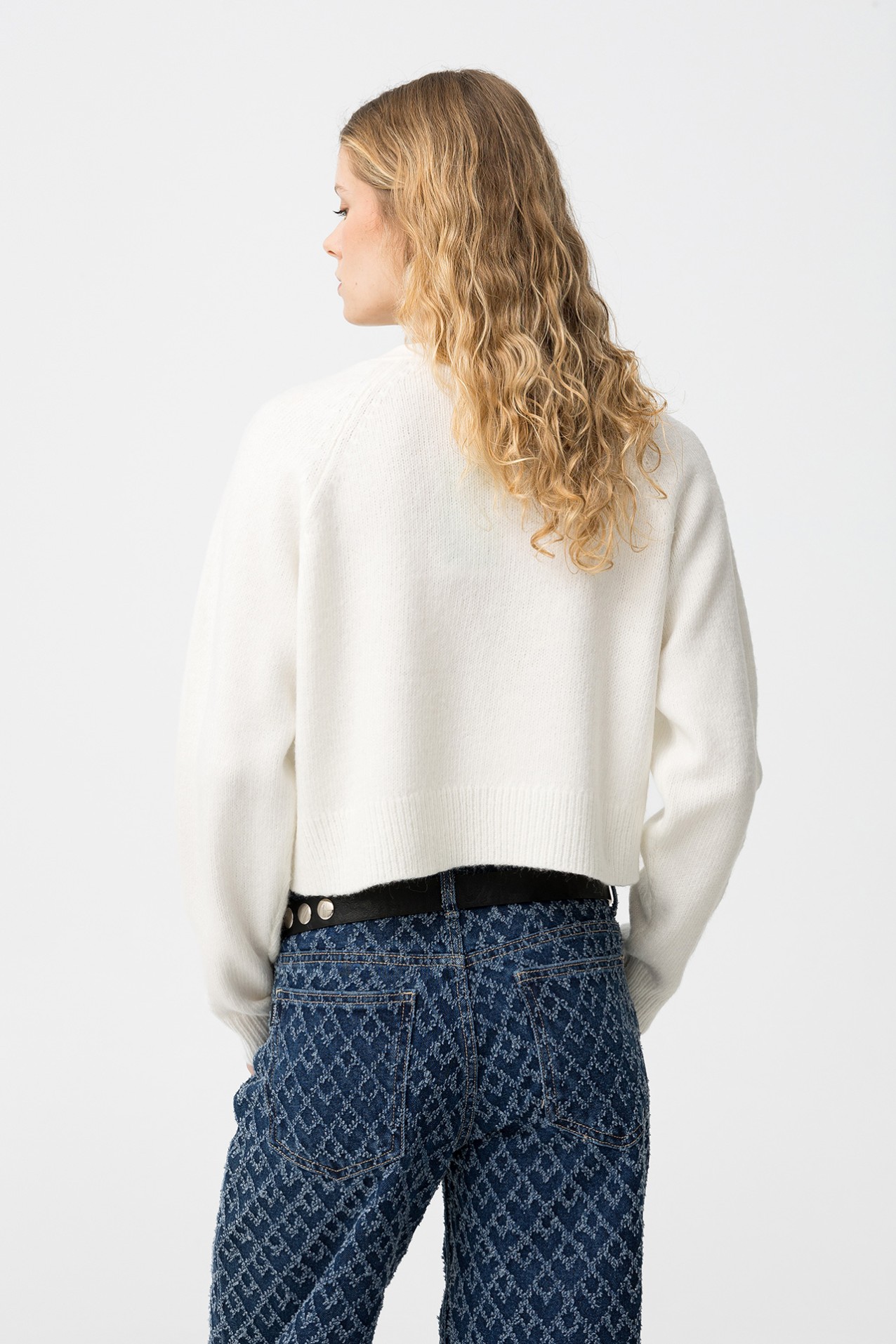 Beige Cropped Cardigan