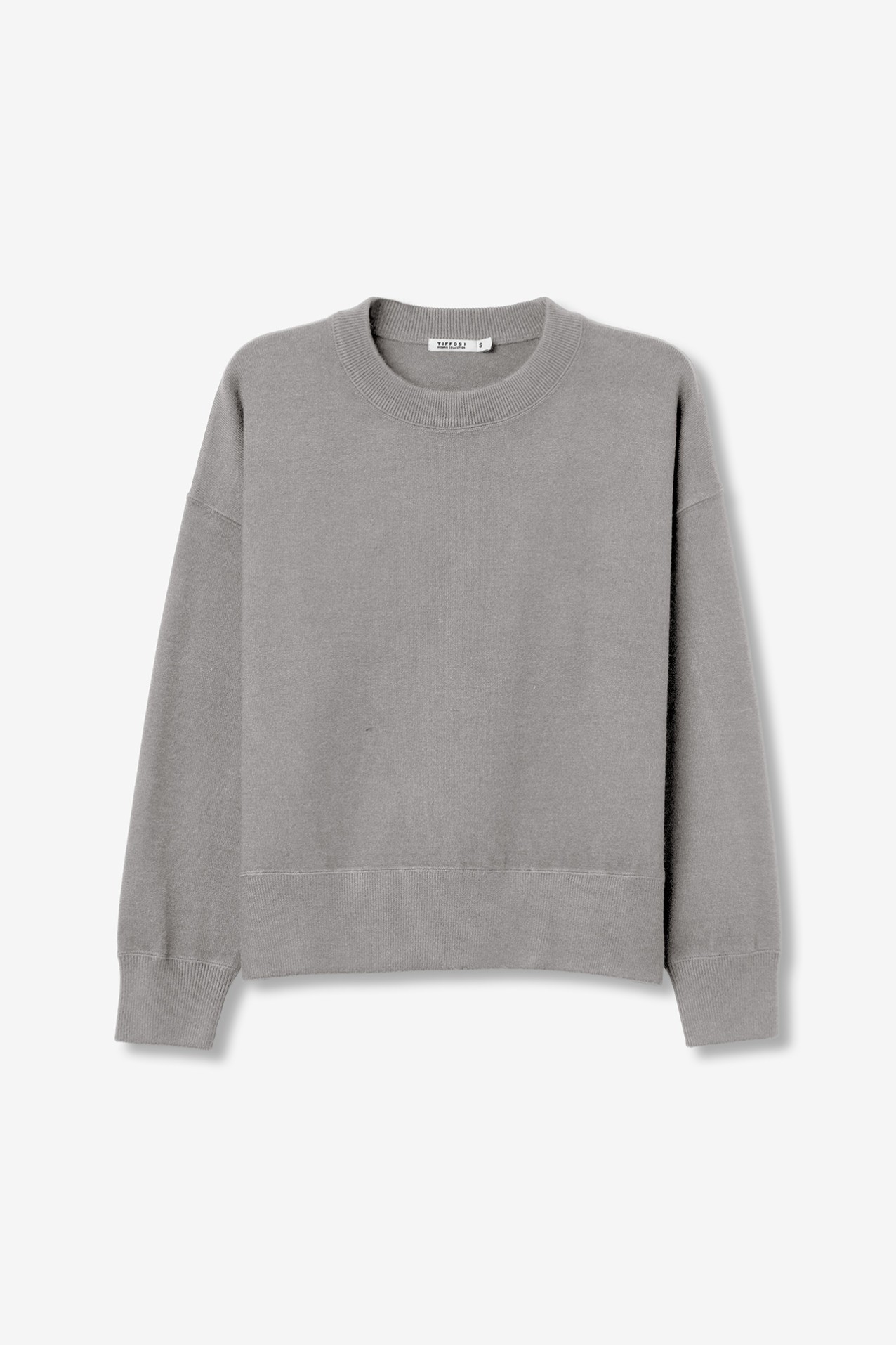 Grey Melange Knit Sweater