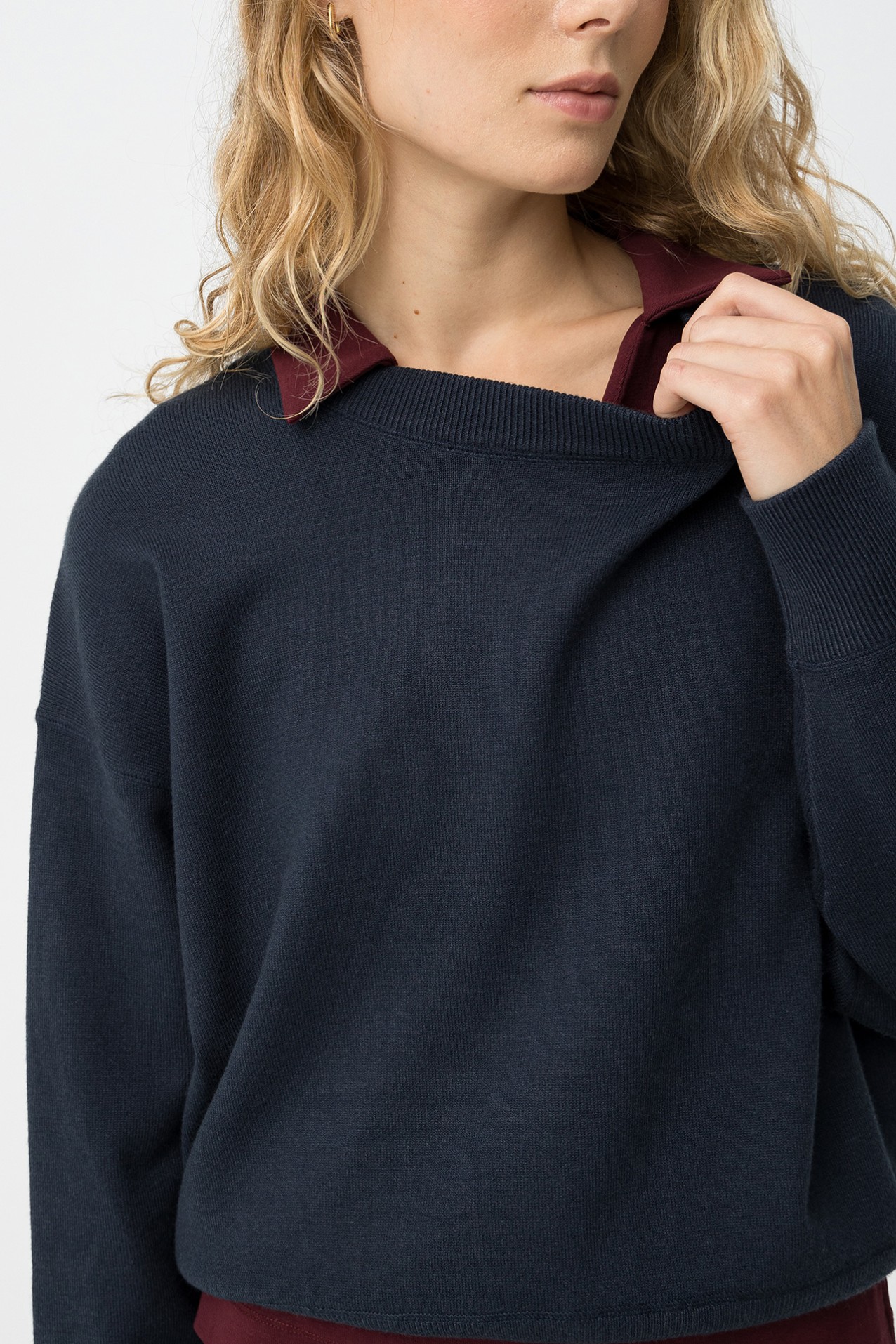 Dark Blue Knit Sweater