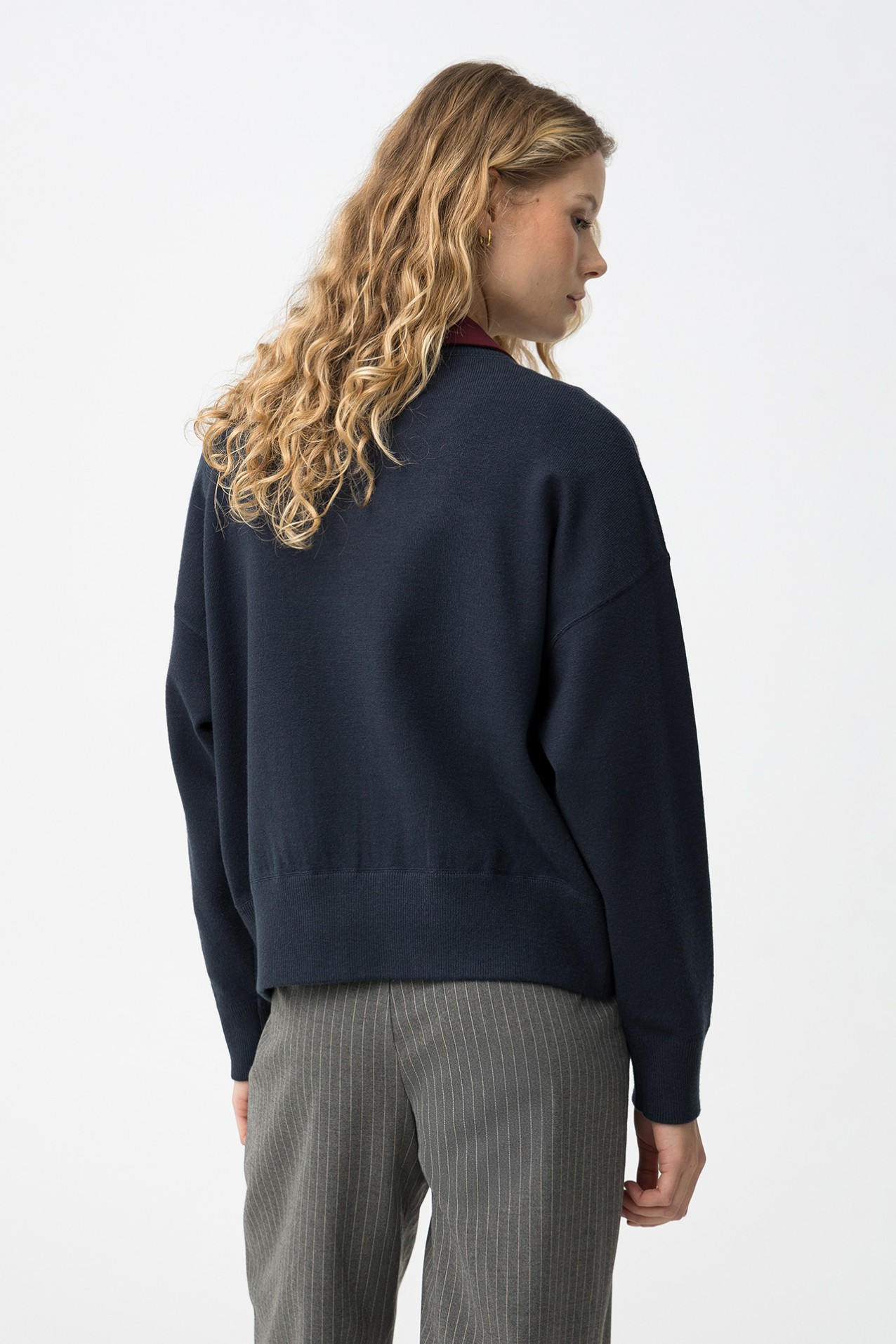 Dark Blue Knit Sweater
