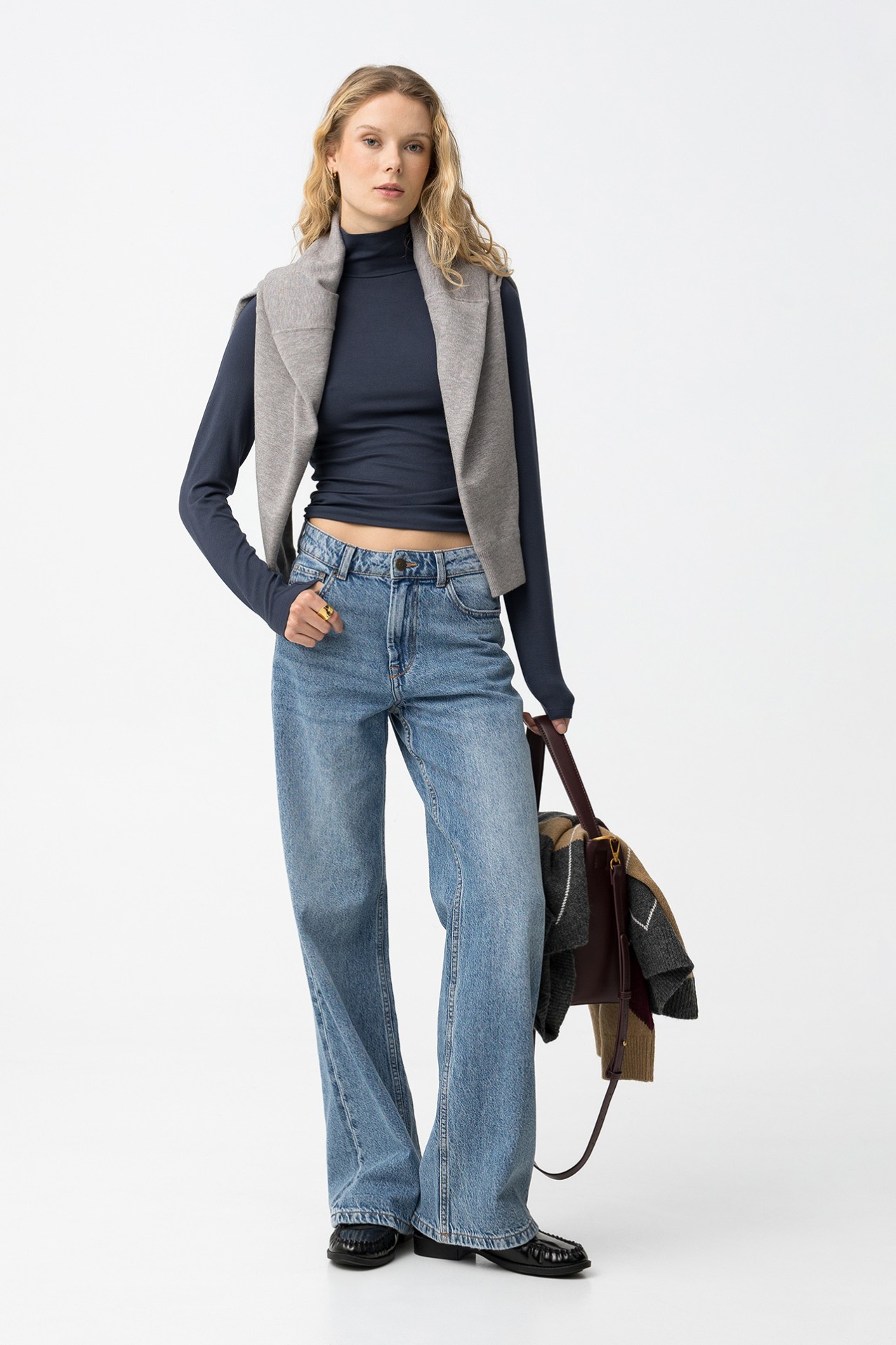 Camiseta Azul Manga Larga